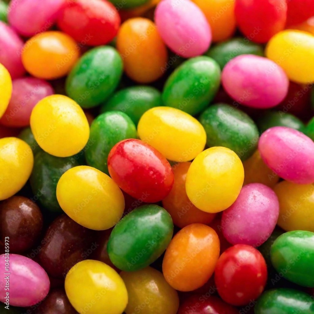 a macro shot from below a large, colorful pile of candy, including items like gummy bears, lollipops, and chocolate bars. Capture the vibrant colors and textures of the candy from the base of the a macro shot from below a large, colorful pile of candy, including items like gummy bears, lollipops, and chocolate bars. Capture the vibrant colors and textures of the candy from the base of the
