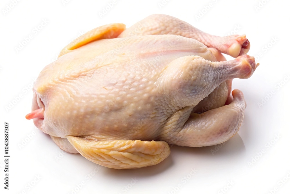 raw fresh chicken isolated on white background Panoramic raw fresh chicken isolated on white background Panoramic