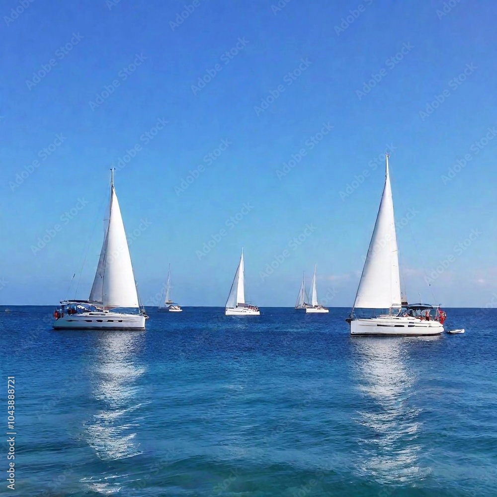 Fototapeta premium sailing boat on the sea