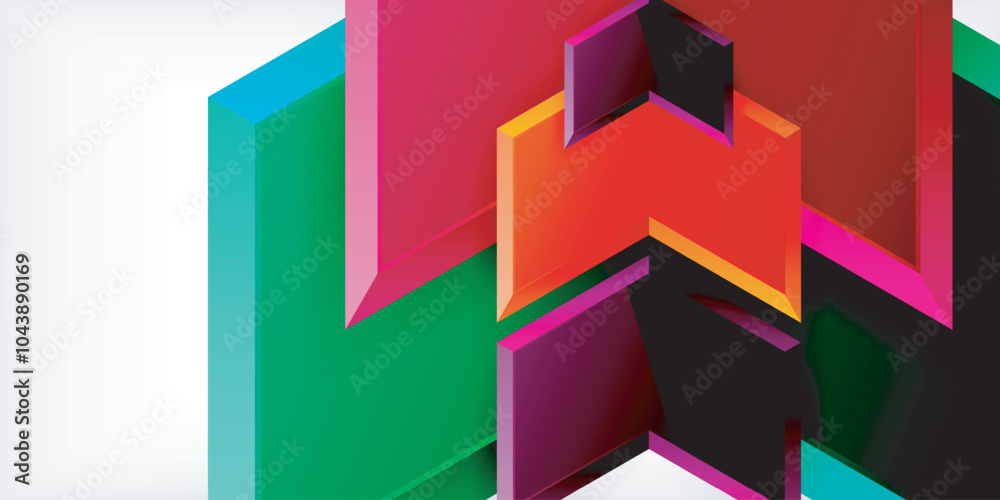 Vector 3d arrow techno design template Vector 3d arrow techno design template