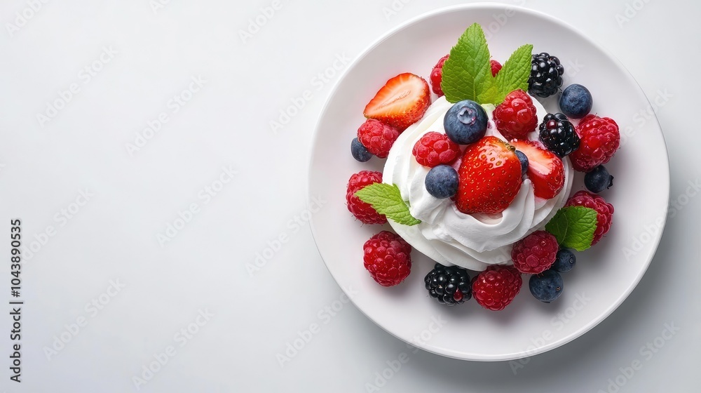 Fresh Pavlova with Berries and Cream Delight Fresh Pavlova with Berries and Cream Delight