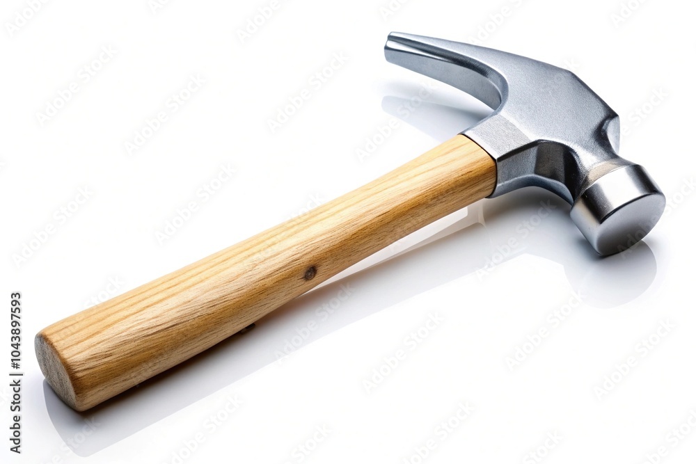 Realistic hammer isolated on white background with a panoramic view Realistic hammer isolated on white background with a panoramic view
