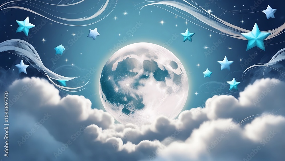 Gorgeous moon wallpaper featuring the full moon above a serene landscape Gorgeous moon wallpaper featuring the full moon above a serene landscape