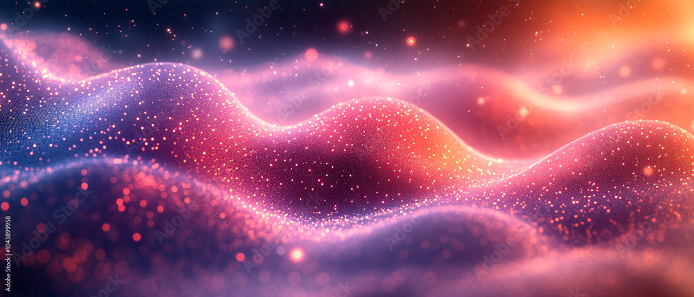 Abstract Sparkling Waves Background With Pink And Blue Colors Abstract Sparkling Waves Background With Pink And Blue Colors