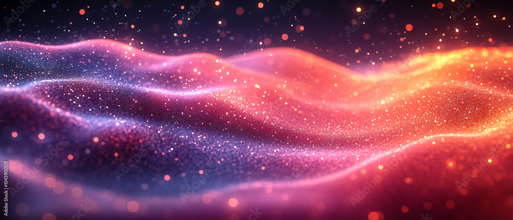 Abstract Glittering Background with Red and Purple Hues Abstract Glittering Background with Red and Purple Hues