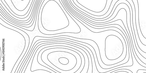 Wallpaper Mural Black and white contours topography stylized wavy concentric pattern height lines map, seamless topographic patterns contour isolated geographic mountain relief trendy modern background and texture. Torontodigital.ca