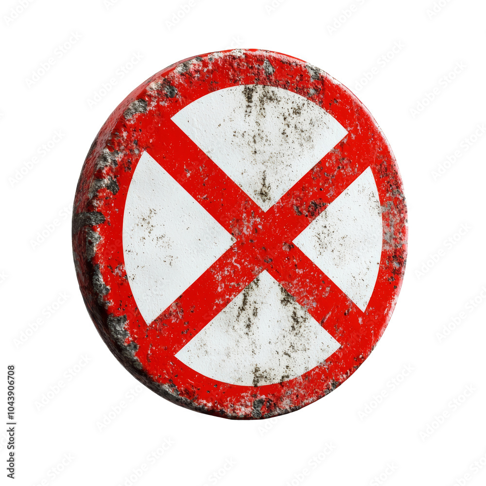 Fototapeta premium Do not enter sign isolated PNG transparent background.