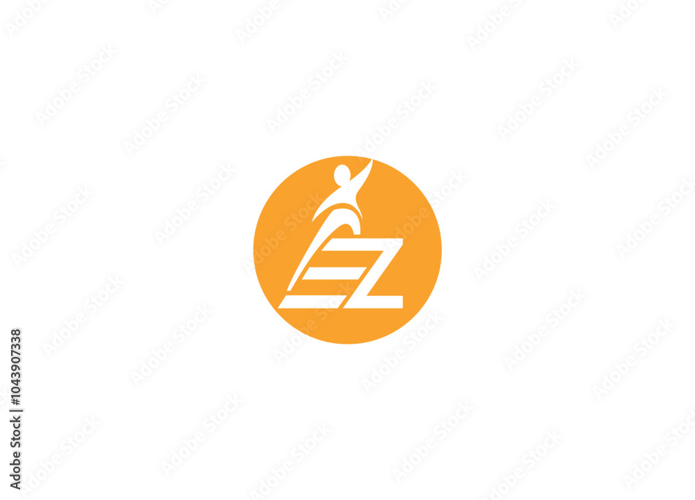 letter EZ logo design Initial vector Custom brand logo template letter EZ logo design Initial vector Custom brand logo template