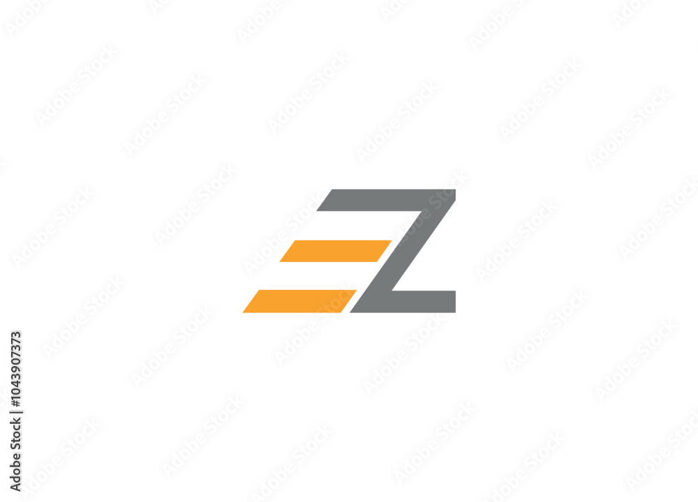 letter EZ logo design Initial vector Custom brand logo template letter EZ logo design Initial vector Custom brand logo template