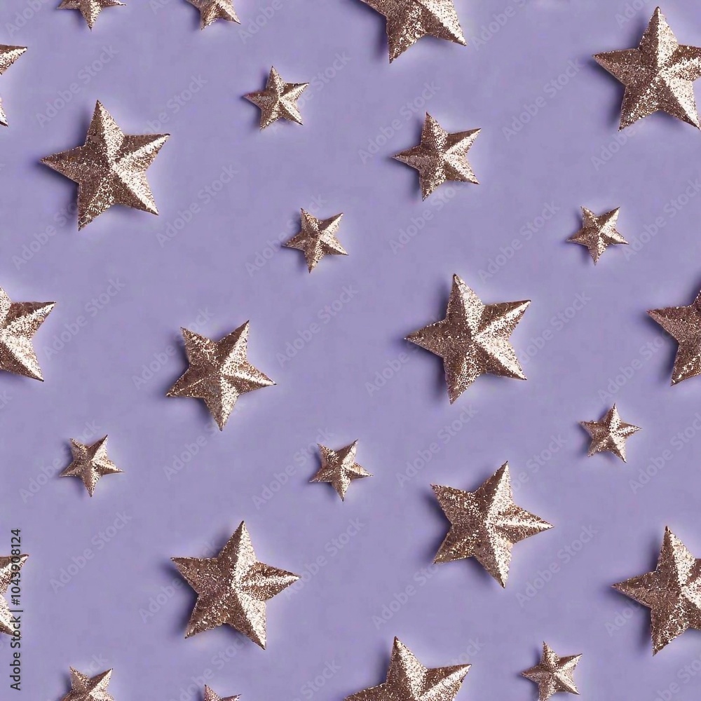 A seamless pattern of sparkling stars on a soft lavender background, creating a dreamy texture A seamless pattern of sparkling stars on a soft lavender background, creating a dreamy texture