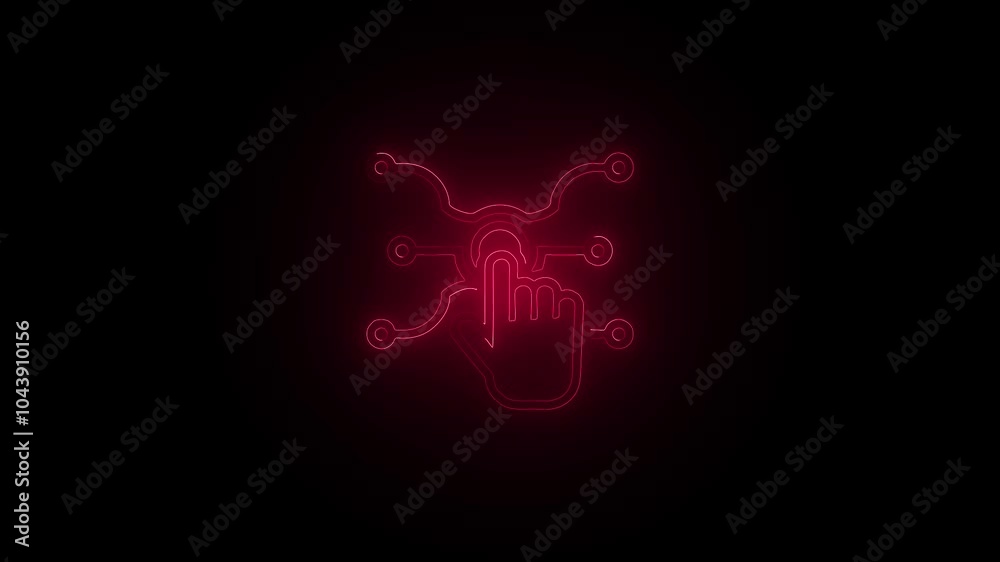Animated symbol of arrow cursor. Mouse click symbol with spark. Technology and Internet icons animation. Flat illustration isolated on green background. Chroma key.