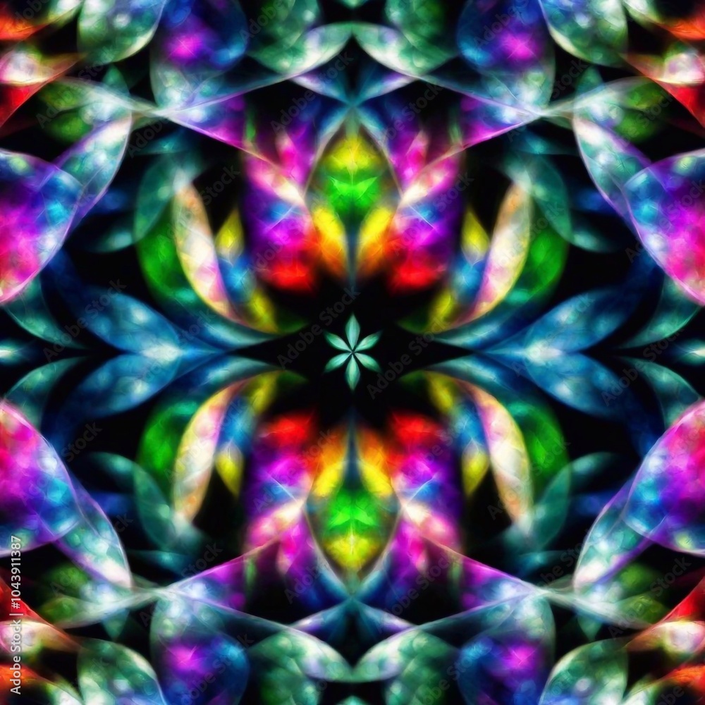 Fototapeta premium colorful fractal flower pattern, artwork for creative graphic design