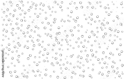 Oxygen air bubbles  flow  in water on white  background.