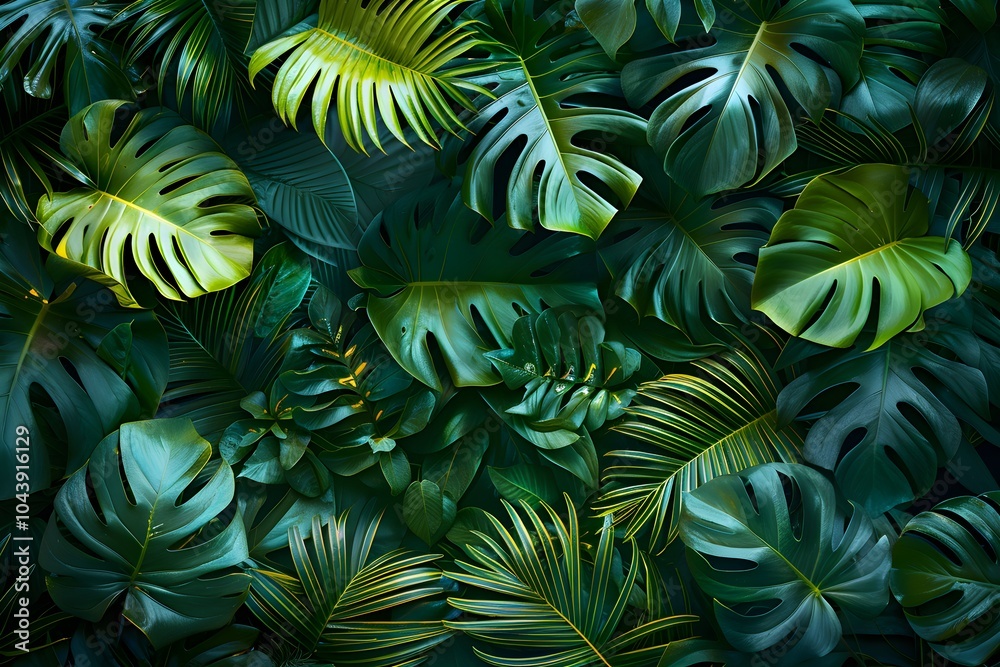 A close up of a bunch of green leaves A close up of a bunch of green leaves