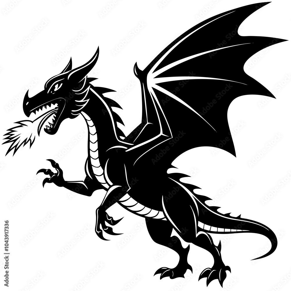 black dragon illustration black dragon illustration