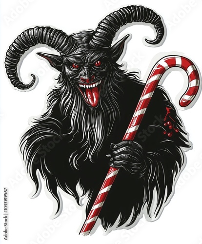 Krampus in Christmas Traditions: Illustration Series 107 of 178