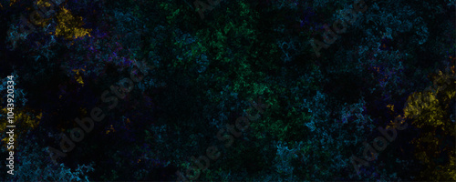 Scattered heavy dark multicolor colored texture grunge texture on a dark sky surface lightning abstract background. Abstract background with multicolor rough grainy stone or concrete wall texture.	