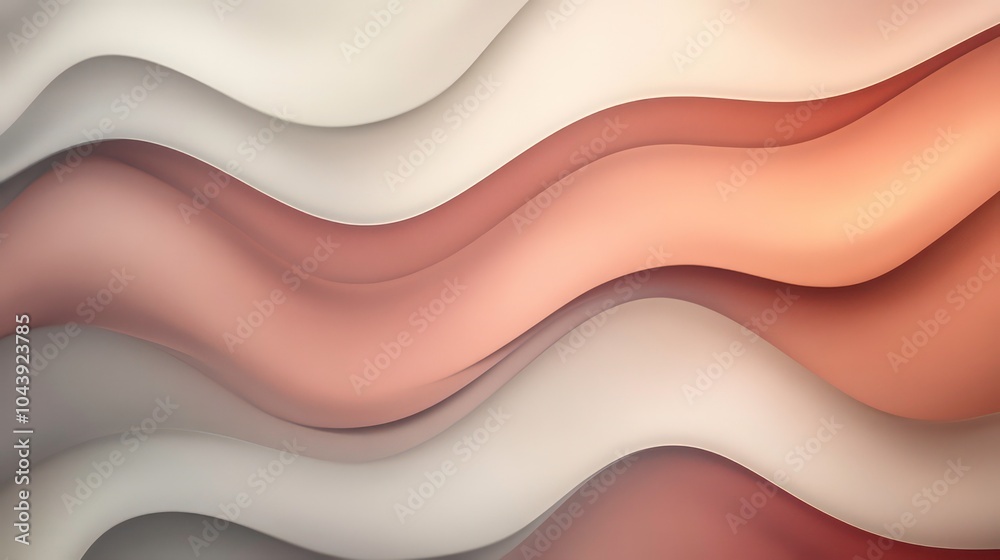 custom made wallpaper toronto digitalAbstract background with wavy, flowing, and layered lines in shades of grey, beige, and peach.