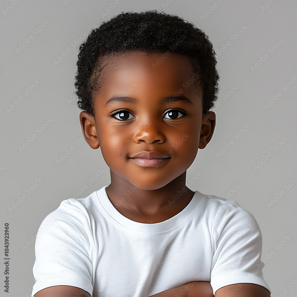 portrait of cute african american little boy smiling at camera portrait of cute african american little boy smiling at camera