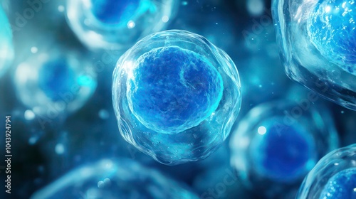 Wallpaper Mural A microscopic view of a cluster of blue cells. Torontodigital.ca