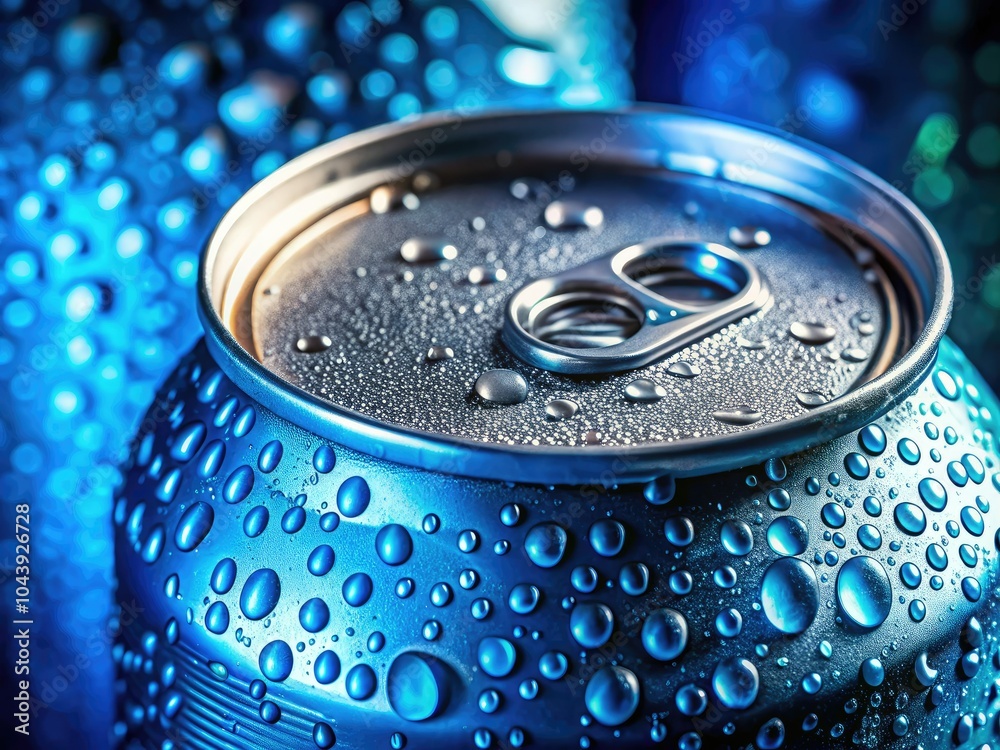 Immerse yourself in stunning macro photography of a vibrant blue can, designed for beverage lovers who appreciate the artistry in every sip. Immerse yourself in stunning macro photography of a vibrant blue can, designed for beverage lovers who appreciate the artistry in every sip.