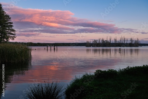 Sonnenuntergang über den Scharmützelsee bei Bad Saarow photo