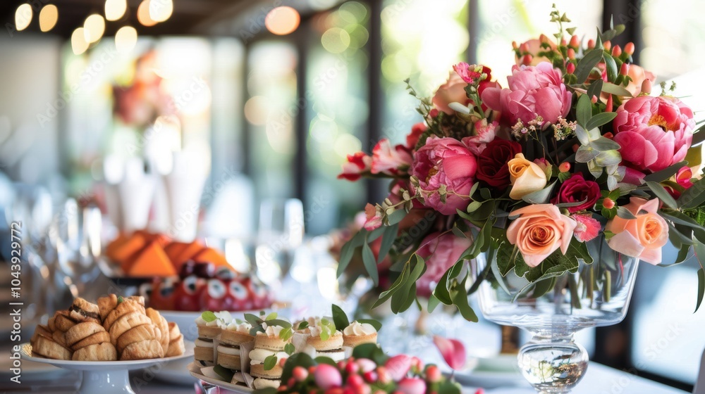 Elegant Floral Centerpiece for Wedding and Event Decorations Elegant Floral Centerpiece for Wedding and Event Decorations
