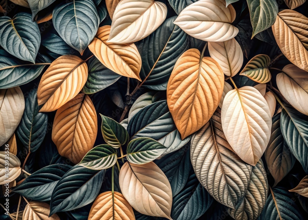 In soft beige and black, elegant leaves evoke a minimalist spirit, harmonizing modern design with nature's touch for a tranquil and stylish atmosphere. In soft beige and black, elegant leaves evoke a minimalist spirit, harmonizing modern design with nature's touch for a tranquil and stylish atmosphere.