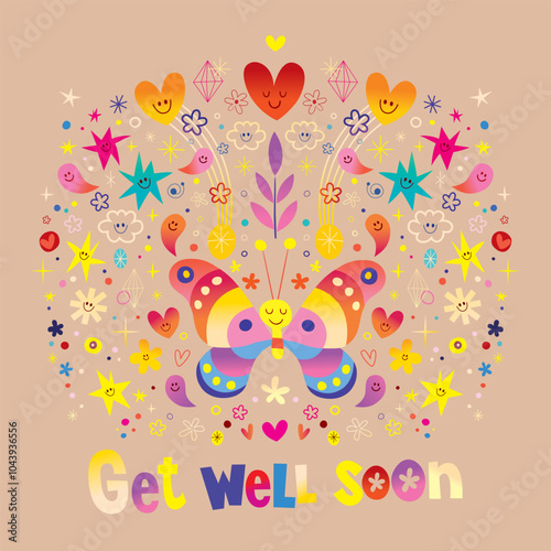 Get well soon greeting card