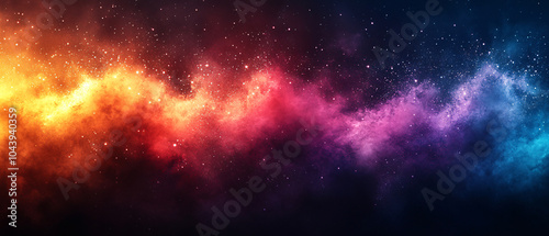 Wallpaper Mural Vibrant Cosmic Nebula with Stars and Colorful Gaseous Clouds in Space Torontodigital.ca