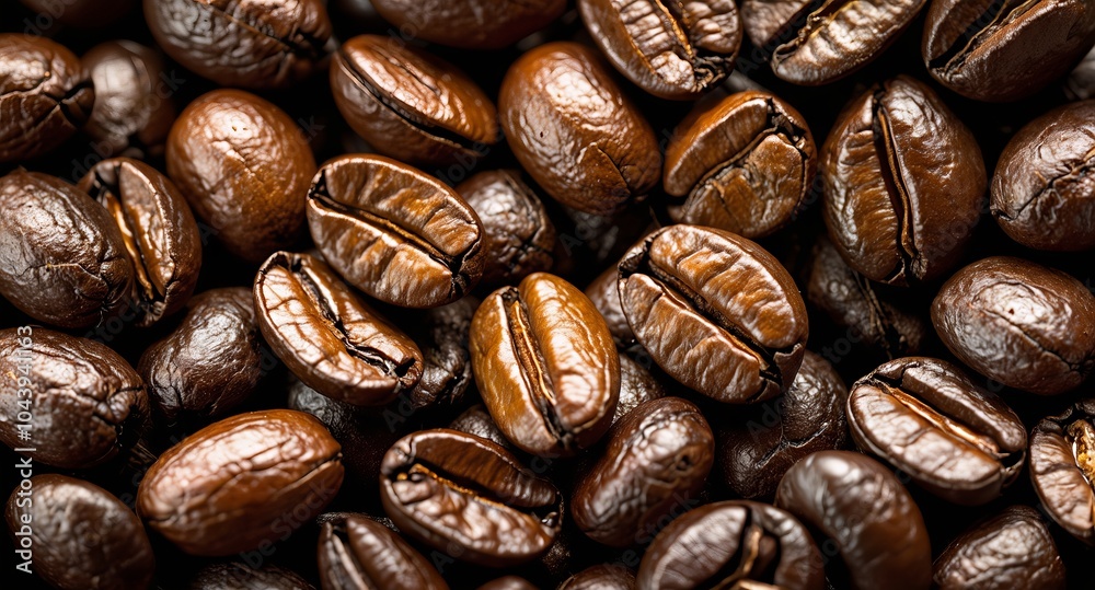 Fototapeta premium Roasted Coffee Beans Close-Up