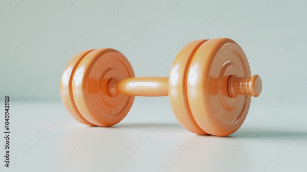 Orange Dumbbell for Fitness and Strength Training Orange Dumbbell for Fitness and Strength Training