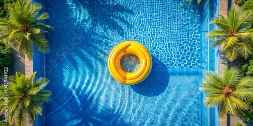 Aerial View of a Pool with ...