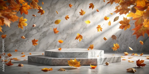 Autumn Leaves Falling on Ma...