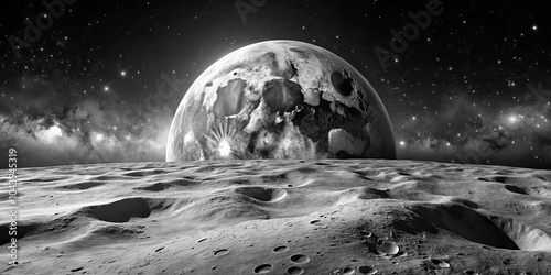 Black and White Landscape o...
