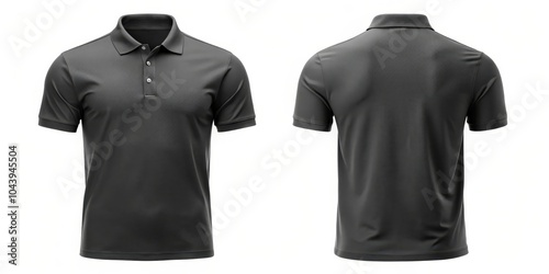 Black Polo Shirt Mockup Fro...