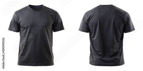 Black T-Shirt Mockup - Fron...