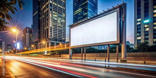 Blank Billboard in Urban Ci...