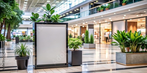 Blank Signboard in Modern M...