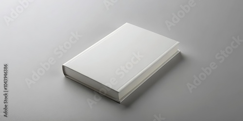 Blank White Book Cover Mock...