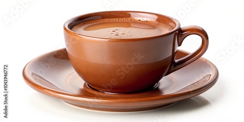 Brown Coffee Cup with Sauce...