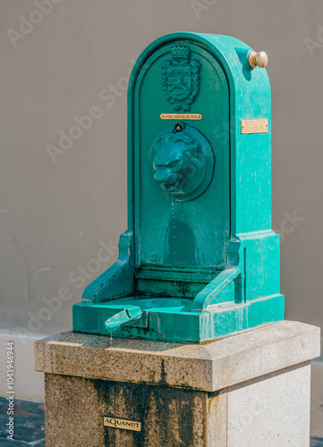 Lyon Fountain in the City of Poznań, Poland