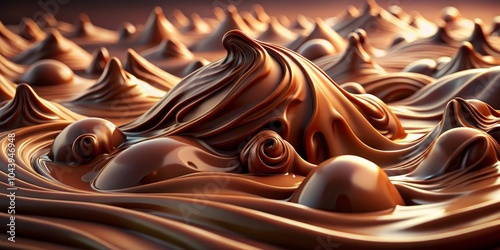 Chocolate Swirls Abstract L...
