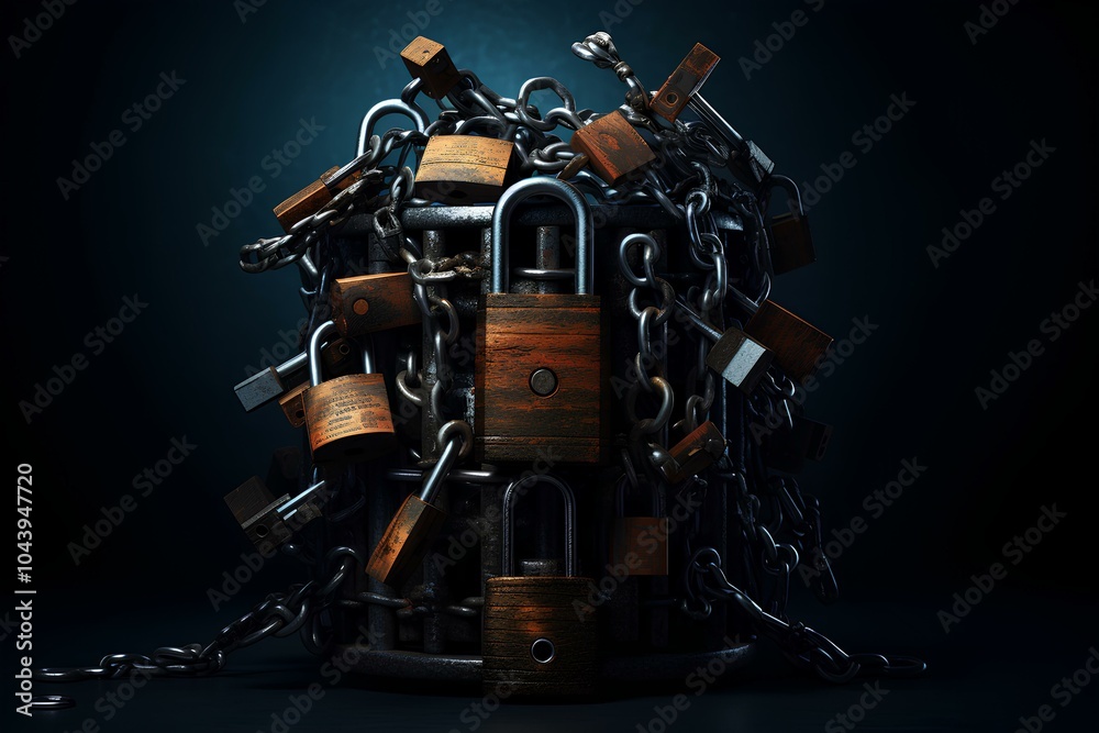 Different padlocks, concept of protection and safety. Many padlocks on a black background. Different padlocks, concept of protection and safety. Many padlocks on a black background.