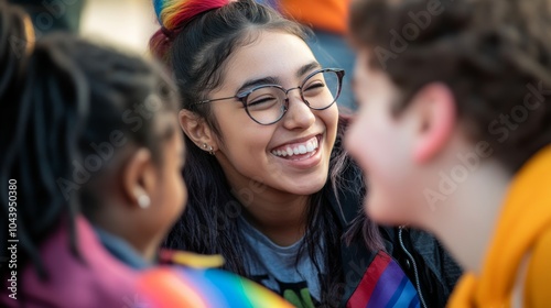 LGBTQ+ acceptance in educational institutions, Celebrating diversity and inclusivity in school environments, photography style