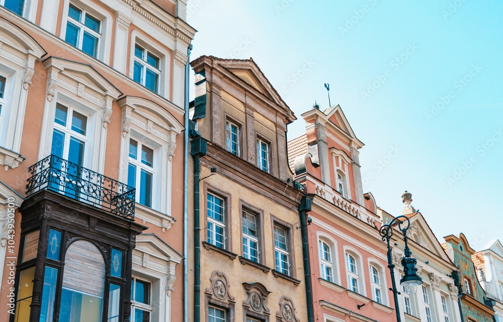 Historic Building on Stary Rynek Square in Poznań, Poland, with Polish Architecture
