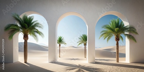 Minimalist Desert Archway w...