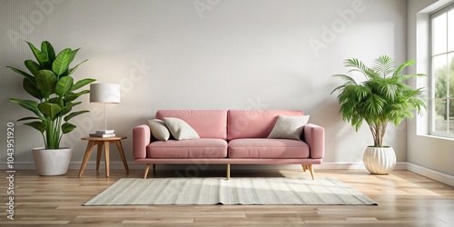 Minimalist Living Room with...