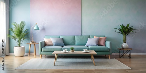 Minimalist Living Room with...
