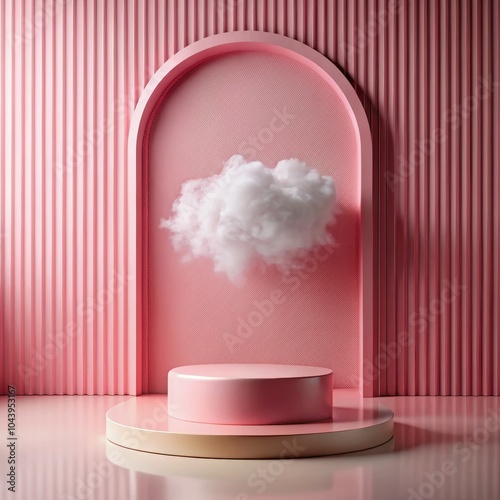 Pink Abstract Archway with ...